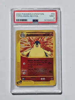 Pokemon Typhlosion 64/165 - Rev Foil - PSA 9 - Image 1