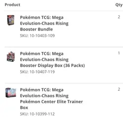 CHAOS RISING Pokemon Center ETB x2 + Booster Box + Booster Bundle x2 - Image 2
