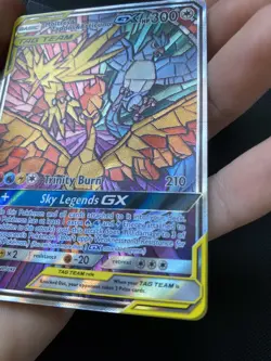 Pokemon TCG Moltres Zapdos & Articuno GX SM210 - CREASE - Image 4