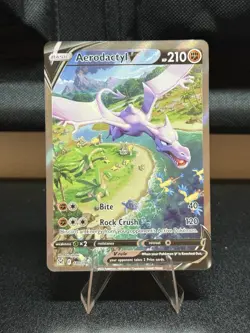 Pokemon TCG Aerodactyl v 180/196 Lost Origin Alt Art Holo Rare NM Condition - Image 1