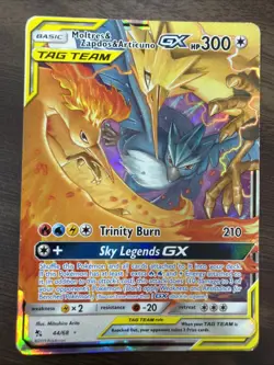 Pokemon TCG Moltres Zapdos Articuno GX Ultra Rare Card 44/68 -Hidden Fates - Image 1