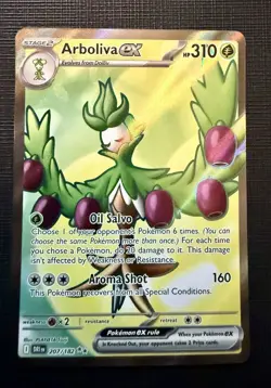 Pokemon TCG Arboliva EX 207/182 Full Art Holo Card, 2025 Destined Rivals Series - Image 1