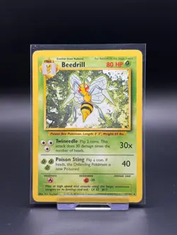 Beedrill 17/102 Base Set Heavily Played Pokemon Card TCG Rare - Image 1
