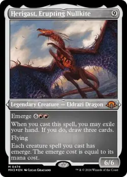 Herigast, Erupting Nullkite (Foil Etched) -Foil Medium Play MTG - Image 1