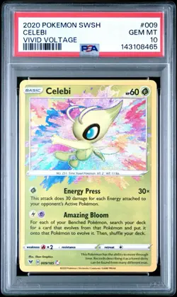 PSA 10 Celebi Vivid Voltage 2020 Pokemon TCG Card #009/185 - Image 1