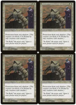 MTG Soltari Priest x4 Tempest Uncommon LP Playset - Image 1