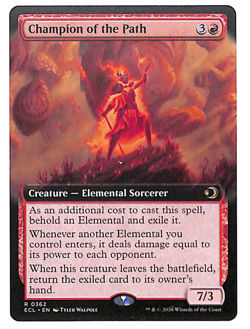 MTG Champion of the Path EXTENDED ART Non-Foil NM Lorwyn Eclipsed ECL #0362 Rare - Image 1