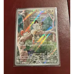 Pokemon TCG 2025 Meowth 206/091 Paldean Fates Holo Rare 70 HP English - Image 1