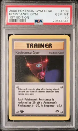 2000 POKEMON GYM CHALLENGE 1ST EDITION #109 RESISTANCE GYM PSA 10 - Image 1
