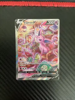 Pokemon TCG Espeon V Holo Ultra Rare Full Alt Art Evolving Skies 180/203 LP - Image 1