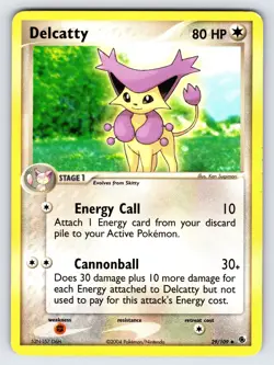 Delcatty 29/109 2003 EX Ruby & Sapphire Pokemon Card Nintendo Uncommon - Mp - Image 1