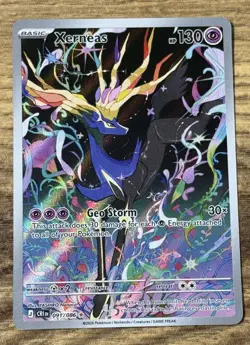 Pokemon TCG Xerneas Illustration Rare Full Art Holo 091/086 Chaos Rising NM - Image 1