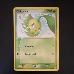 ⁉Pokemon Chikorita Unseen Forces 51/115 Common 50HP Regular English⁉ - Image 1