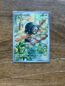 Lechonk Pokemon TCG Sv03: Obsidian Flames Holo Illustration Rare Card 209/197 - Image 1
