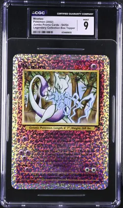 CGC 9 MINT Mewtwo S4/S4 Jumbo Legendary Collection Box Topper Pokemon Card - Image 1