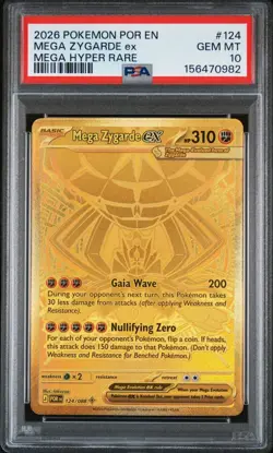 2026 POKEMON POR EN-PERFECT ORDER MEGA HYPER RARE #124 MEGA ZYGARDE EX PSA 10 - Image 1