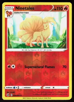 Ninetales 030/264 Uncommon Fusion Strike Pokemon Reverse Holo Lightly Played - Image 1