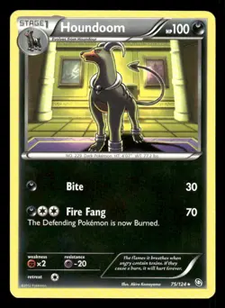 Houndoom 75/124 R Dragons Exalted LP Pokemon - Image 1