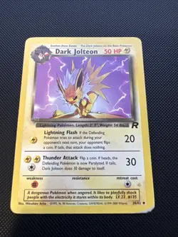 Dark Jolteon 38/82 Team Rocket Uncommon Unlimited Pokemon - Image 3