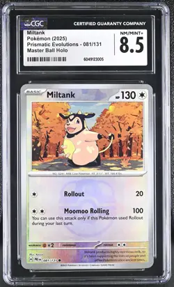 Miltank Master Ball Holo Prismatic Evolutions 081/131 Master Ball Holo Pokemon C - Image 1