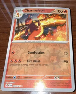 Charmeleon 005/165 Reverse Holo Pokemon Scarlet & Violet 151 LP - Image 1