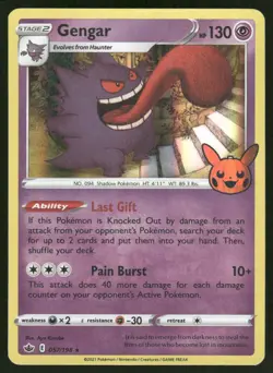 Gengar 057/198 Holo Promo Trick or Trade BOOster Pokemon Holo Near Mint - Image 1