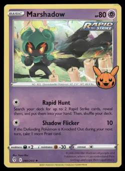 Marshadow 080/203 Holo Holo Rare Trick or Trade BOOster 2023 Pokemon Holo LP - Image 1