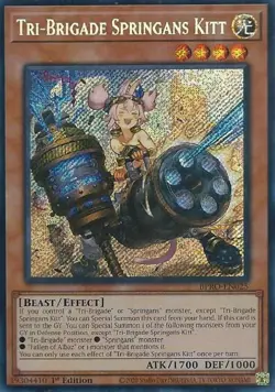 Yugioh! Tri-Brigade Springans Kitt - BPRO-EN025 - Secret Rare 1st NM - Image 1