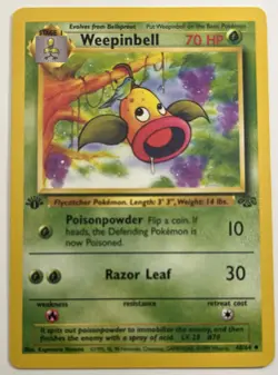 Weepinbell 48/64 Jungle 1st Edition Pokemon Card - Image 1