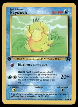 Pokemon Cards Psyduck 65/82 1st Edition Team Rocket Common NM *2 - Image 1