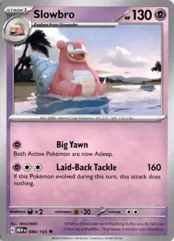 Slowbro 080/165 SV: Scarlet & Violet 151 Pokemon Card TCG - Image 1