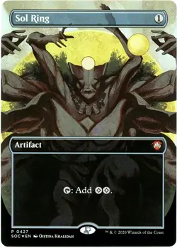 Sol Ring Borderless 0427 Secrets of Strixhaven Codex Foil Promo MTG SOC EN NM - Image 1