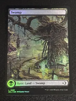 MTG Lorwyn Eclipsed Swamp Full Art Foil 0281 NM - Image 1