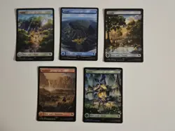 MTG Chocobo Track Full Art 5 Basic Land Set Final Fantasy Near Mint - Image 1