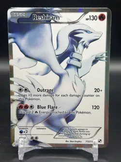 Reshiram 113/114 Full Art Ultra Rare Pokemon Black And White NM English - Image 1