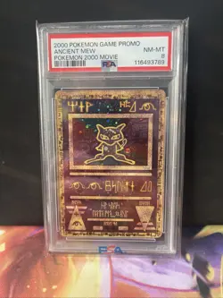 Pokemon 2000 Game Movie Promo PSA 8 Ancient Mew Holo Black Star - Image 1