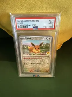 Pokemon TCG: Pokemon Day 2025 - Eevee 074/131 Prismatic Evolutions - PSA 9 - Image 1