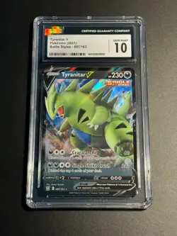 Pokemon Battle Styles Ultra Rare Tyranitar V 097/163 CGC 10 Gem Mint - Image 1
