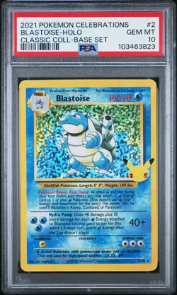 2021 POKEMON CELEBRATIONS CLASSIC COLLECTION #2 BLASTOISE-HOLO PSA 10 - Image 1