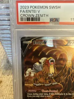 2023 Pokemon Entei v GG36 PSA 9 Crown Zenith Full Art Holo - Image 2