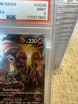 2023 Pokemon Entei v GG36 PSA 9 Crown Zenith Full Art Holo - Image 3