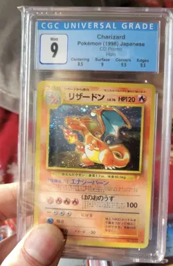 1998 Pokemon Japanese CD Promo Holo Charizard #6 PSA 9 MINT Card Subgrades 9.5 - Image 1