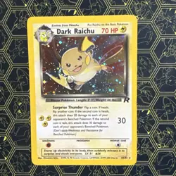 Pokemon TCG Vintage 1999-2000 Dark Raichu Team Rocket Secret Rare-Holo 83/82 - Image 1