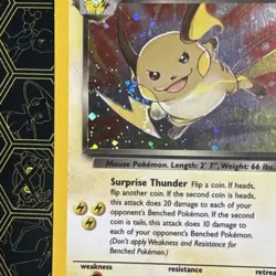 Pokemon TCG Vintage 1999-2000 Dark Raichu Team Rocket Secret Rare-Holo 83/82 - Image 2