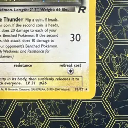 Pokemon TCG Vintage 1999-2000 Dark Raichu Team Rocket Secret Rare-Holo 83/82 - Image 5