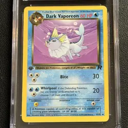 Pokemon Dark Vaporeon 1st Ed. 45/82 CGC 8.5 NM/Mint+ TCG Team Rocket 2000 WotC - Image 4