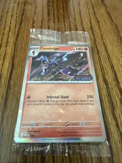 Pokemon Phantasmal Flames Prerelease Staff Promo Set of 4 Unopened - Cereludge+ - Image 1