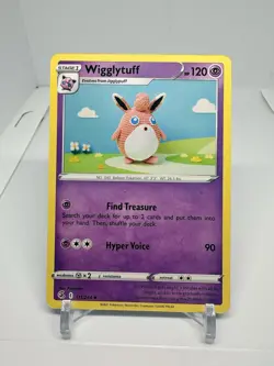 Wigglytuff 111/264 NM Non Holo Cute Peach Asako Ito Crochet Art Pokemon! - Image 1