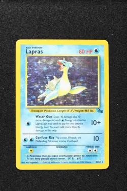 Pokemon TCG Lapras 10/62 Holo Fossil Unlimited Vintage WOTC MP - Image 1