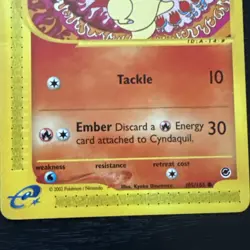 Cyndaquil 105/165 Expedition Base Set Vintage Pokemon 2002 E Reader - Image 5